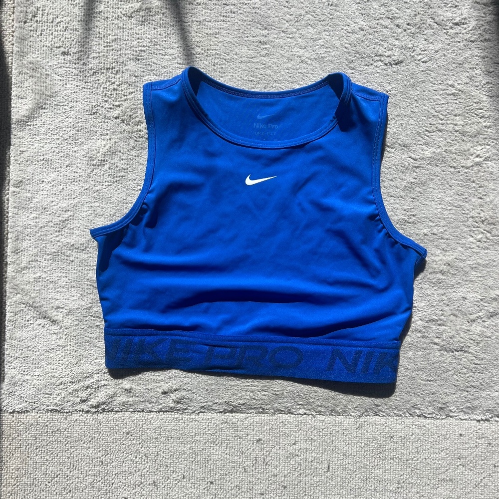 Nike Pro Dri-fit Sports Bra in Blue, Size Small